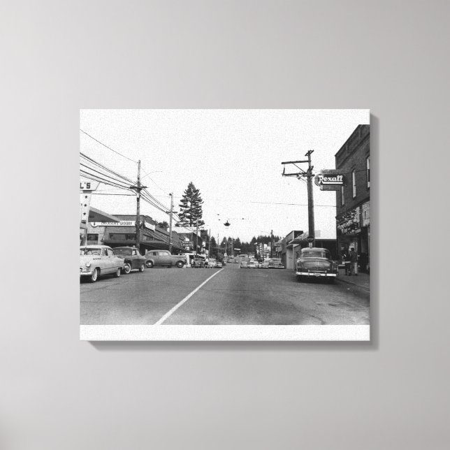 Bothell, WA - Fotografi 2 på scenen i centrala stä Canvastryck (Framsida)