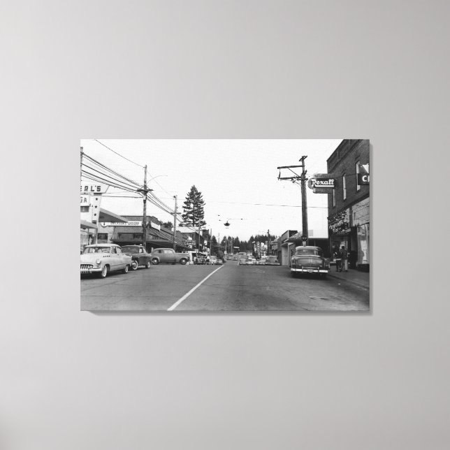Bothell, WA - Fotografi 2 på scenen i centrala stä Canvastryck (Framsida)