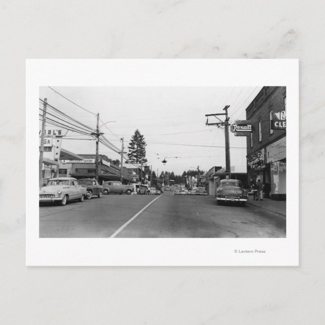 Bothell, WA - Fotografi 2 på scenen i centrala stä Vykort (Framsida)
