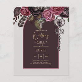 BOTHIC RO Burgundy Fall Wedding Flygblad