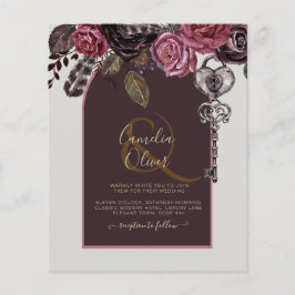 BOTHIC RO Burgundy Fall Wedding Flygblad