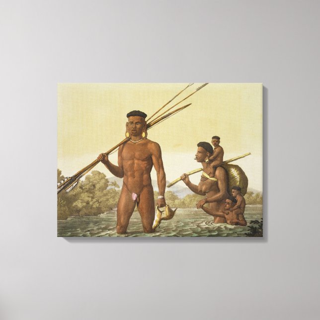 Botocudos-familjen, Rio Grande, Brasilien, från Le Canvastryck (Framsida)