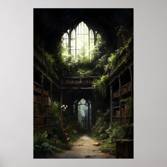 Botonisk gotisk bokbibliotek tryck, övergivet poster (Framsidan)