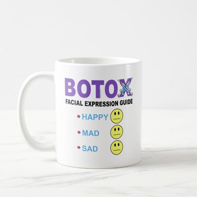 BOTOX ansiktsuttrycksguide Kaffemugg (Vänster)