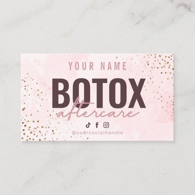 Botox-efterföljningskort Visitkort (Framsida)