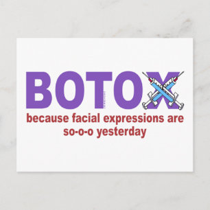BOTOX eftersom ansiktsuttryck är så i går Vykort
