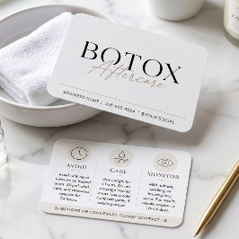 Botox Eftervård Beige Minimal Enkel Med Spa Visitkort