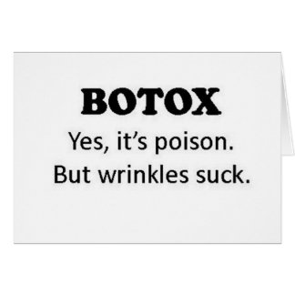 Botox gift hälsningskort