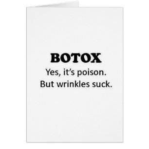 Botox gift hälsningskort