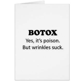 Botox gift hälsningskort