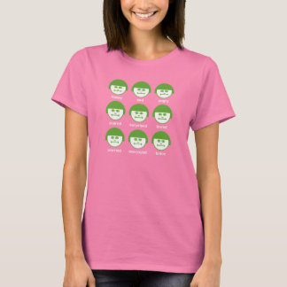Botox-Grönt Skriv ut Mörk Kvinnor i T-shirt