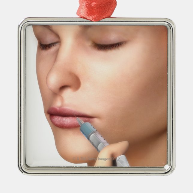 Botox injektionar julgransprydnad metall (Framsidan)