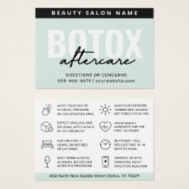 Botox Instruktionskort för eftervård Visitkort