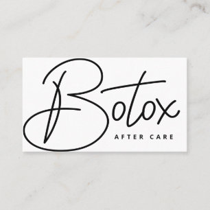 Botox Läppfyllnadsinstruktioner Redigerbar Eftervå Visitkort