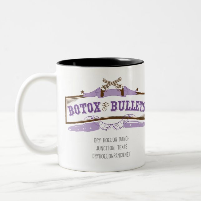 Botox och kulkaffemugg Två-Tonad mugg (Vänster)