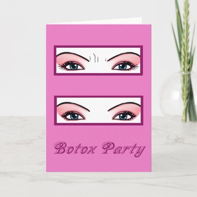 Botox Party Inbjudan (Framsida)