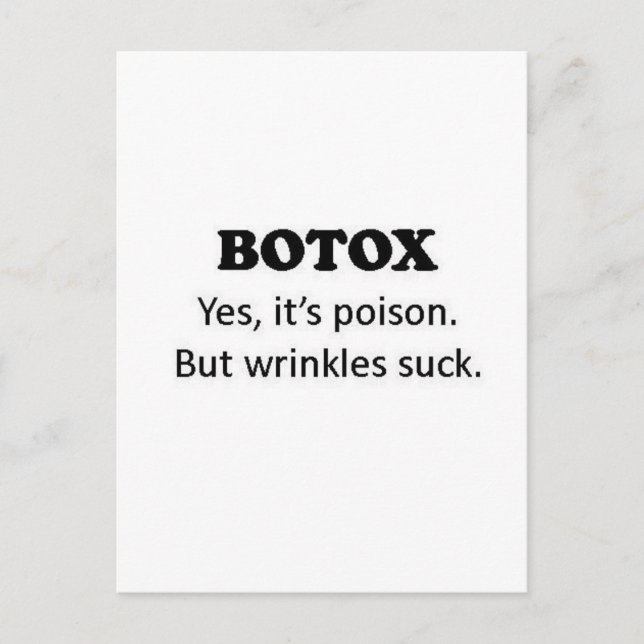 Botox Poison Vykort (Framsida)