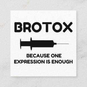 Botox-uttryck Fyrkantigt Visitkort