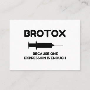 Botox-uttryck Visitkort