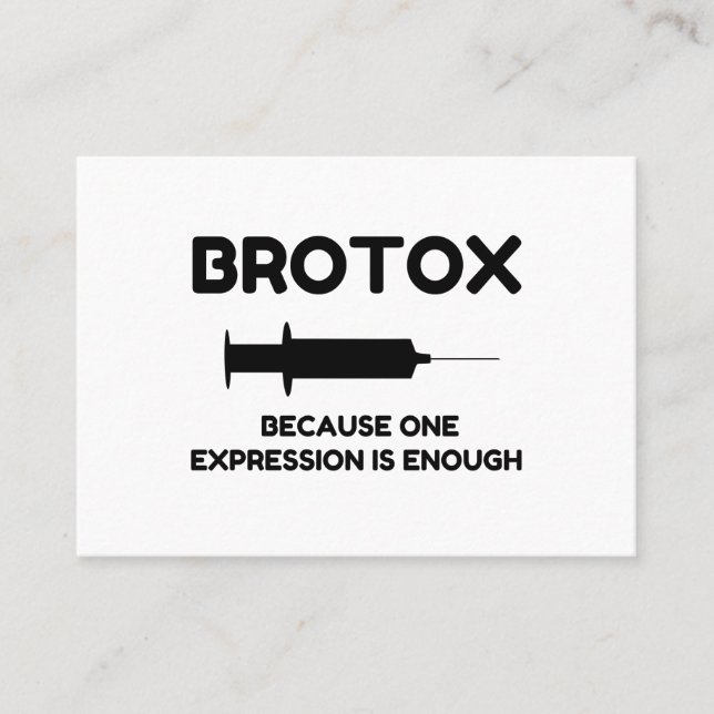 Botox-uttryck Visitkort (Framsida)