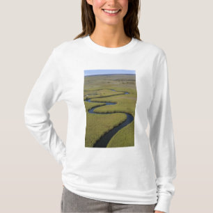 Botswana, Afrika. Flygbild över Okavangofloden. Tee Shirt