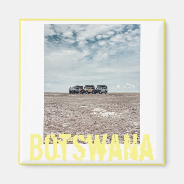 Botswana Cars Travel Desert Magnet (Framsidan)