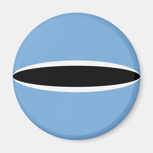 Botswana Fisheye Flagga Magnet (Framsidan)