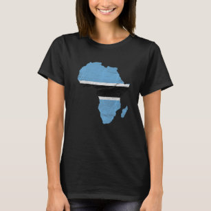 Botswana Flagga Afrika Continent Silhouette Gift f T Shirt