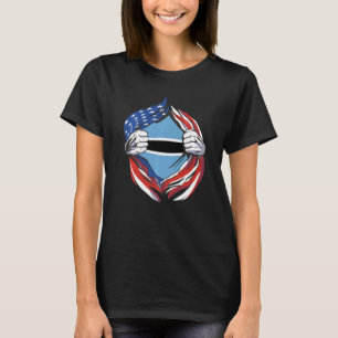 Botswana Flagga American Proud of My Botswanian He T Shirt