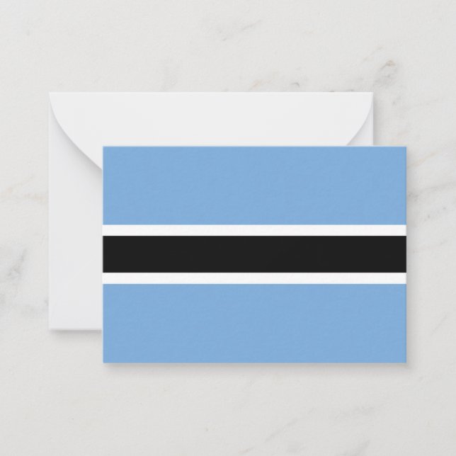 Botswana flagga anteckningskort (Framsida)