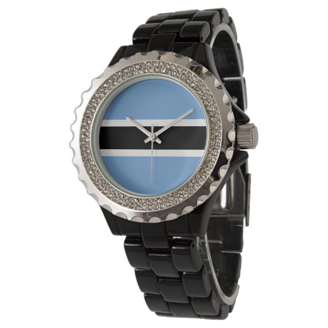 Botswana flagga armbandsur (Vinklad)