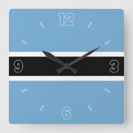 Botswana Flagga Blue Black White Numbers Patriotic Fyrkantig Klocka