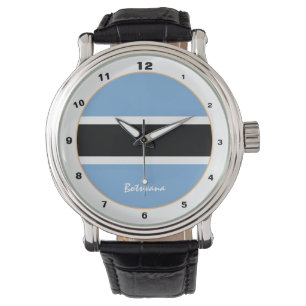 Botswana Flagga & Botswana trendig mode / design Armbandsur