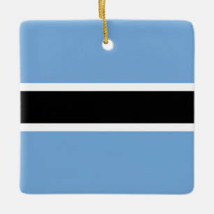 Botswana Flagga Julgransprydnad Keramik