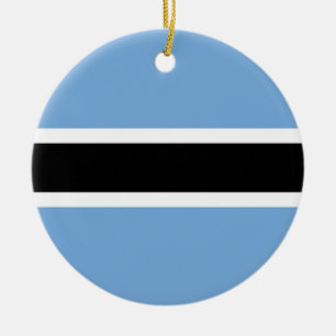 Botswana flagga julgransprydnad keramik