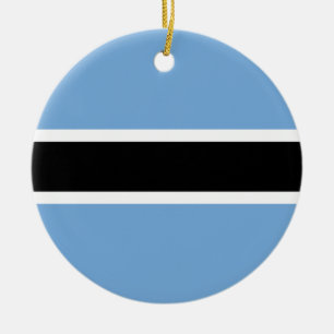 Botswana Flagga Julgransprydnad Keramik