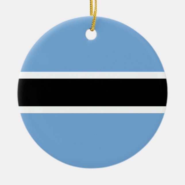 Botswana Flagga Julgransprydnad Keramik (Framsidan)