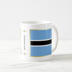 Botswana Flagga + Karta Mugg