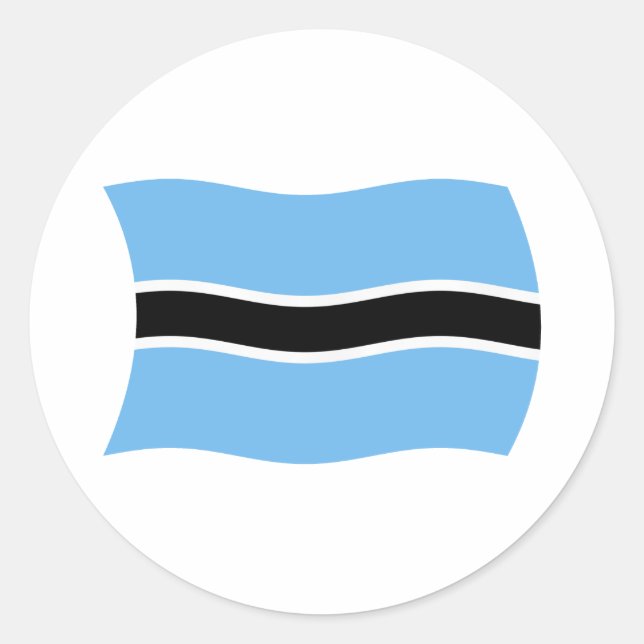 Botswana Flagga Klistermärke (Framsida)