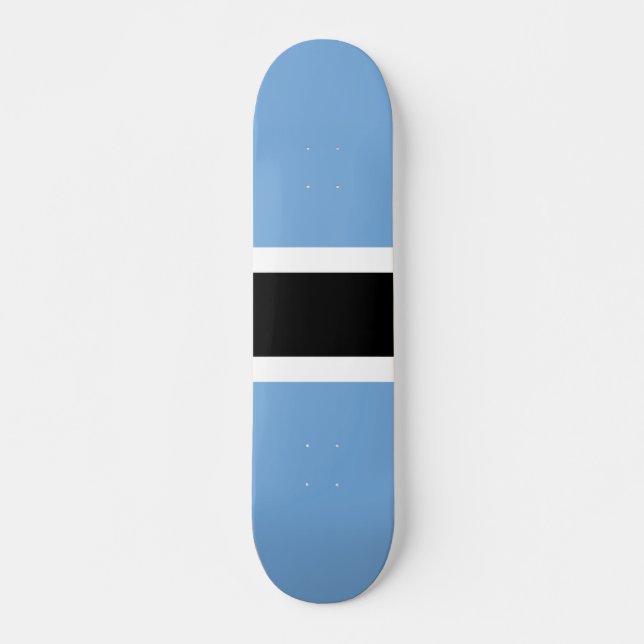 Botswana flagga mini skateboard bräda 18,5 cm (Framsida)