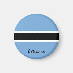 Botswana flagga och Afrika - resor/sportfantaster Magnet