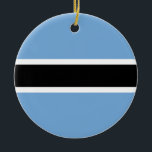 Botswana Flagga Ornament<br><div class="desc">Ornament hos Flagga Botswana,  officiellt Republiken Botswana.</div>