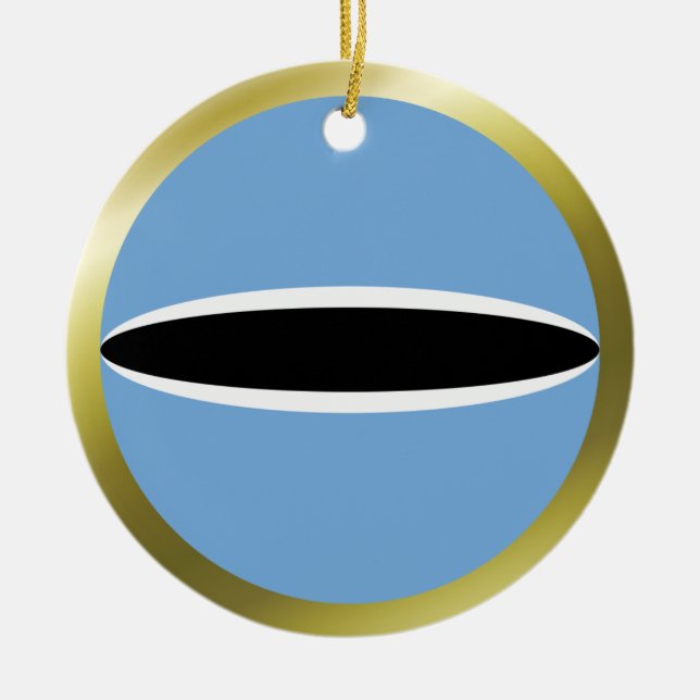 Botswana Flagga Ornament (Framsidan)