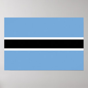 Botswana Flagga Poster