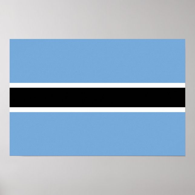 Botswana Flagga Poster (Framsidan)