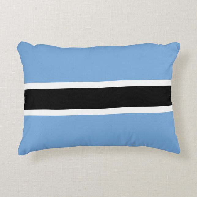 Botswana flagga prydnadskudde (Framsidan)