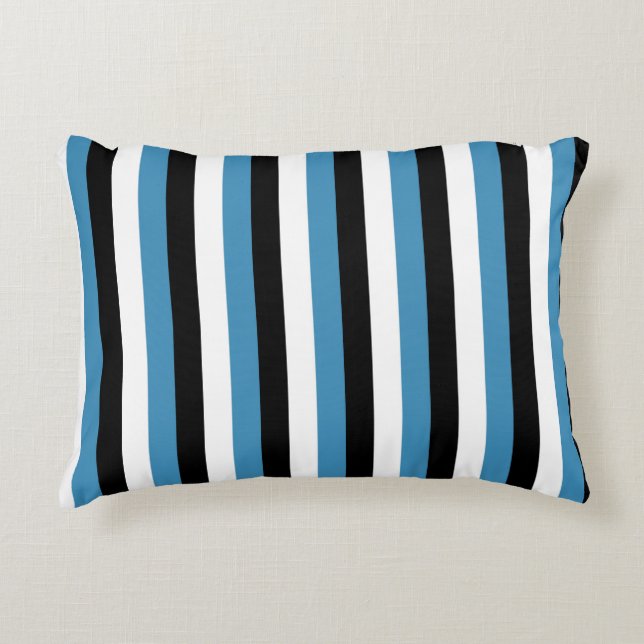 botswana flagga ränder land mönster symbol vit prydnadskudde (Framsidan)
