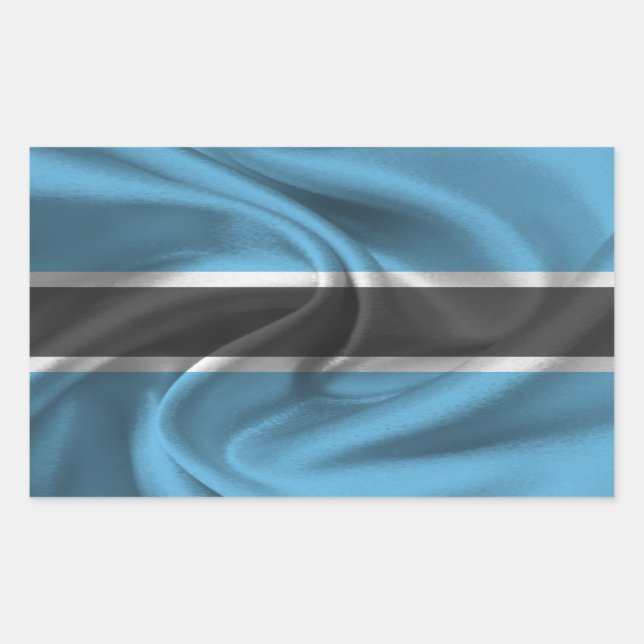 Botswana Flagga Rektangulärt Klistermärke (Framsida)