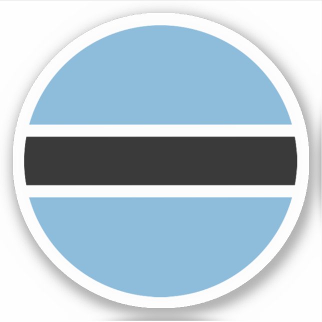 Botswana Flagga Round Sticker Klistermärken (Framsida)