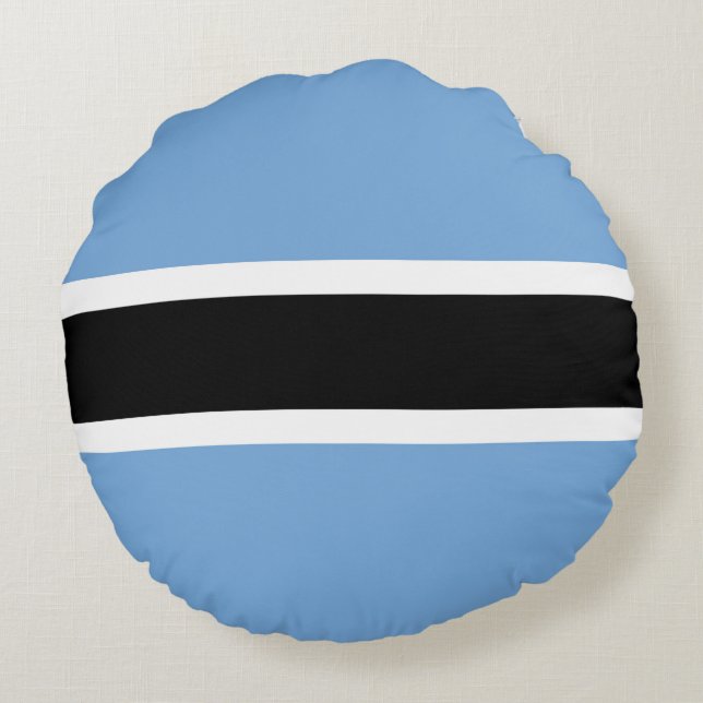 Botswana flagga rund kudde (Baksidan)